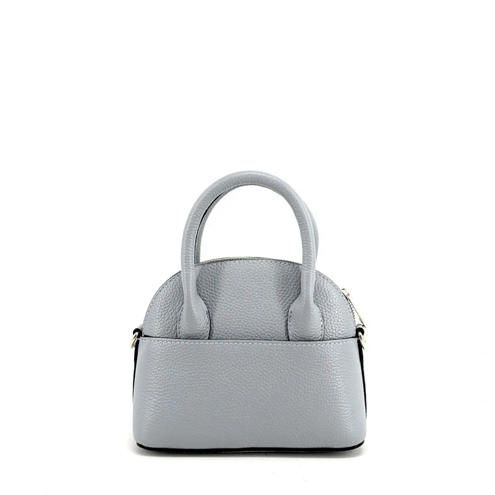 Mini-sac à main en cuir grainé MANOLITA Gris clair