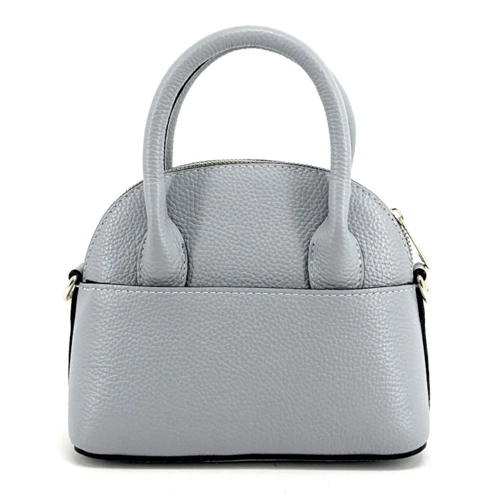 Mini-sac à main en cuir grainé MANOLITA Gris clair