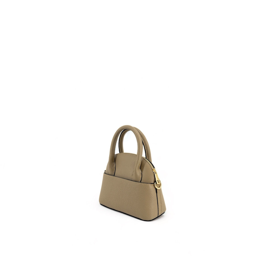 Mini-sac à main en cuir grainé MANOLITA Taupe