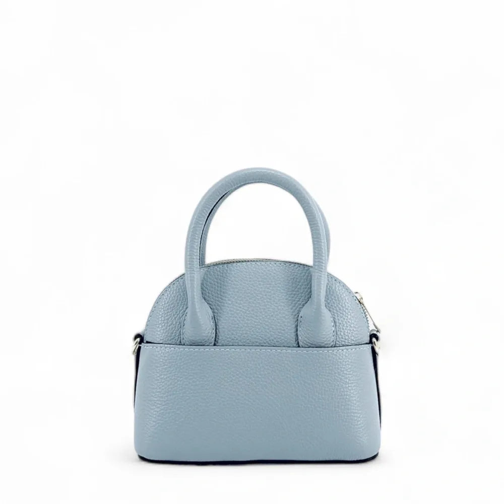 Mini-sac à main en cuir grainé MANOLITA Bleu pastel