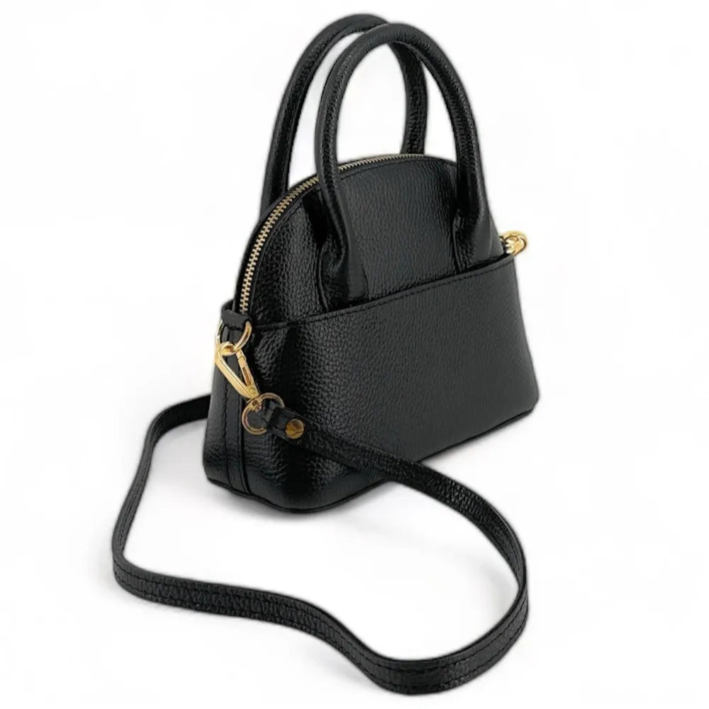 Mini-sac à main en cuir grainé MANOLITA Noir