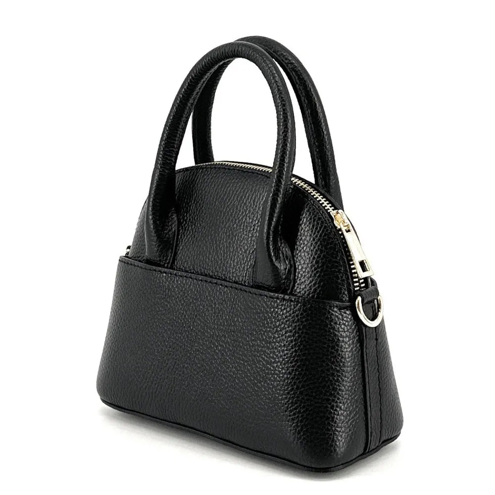 Mini-sac à main en cuir grainé MANOLITA Noir