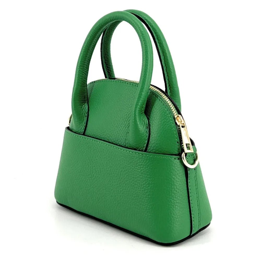 Mini-sac à main en cuir grainé MANOLITA Vert anglais