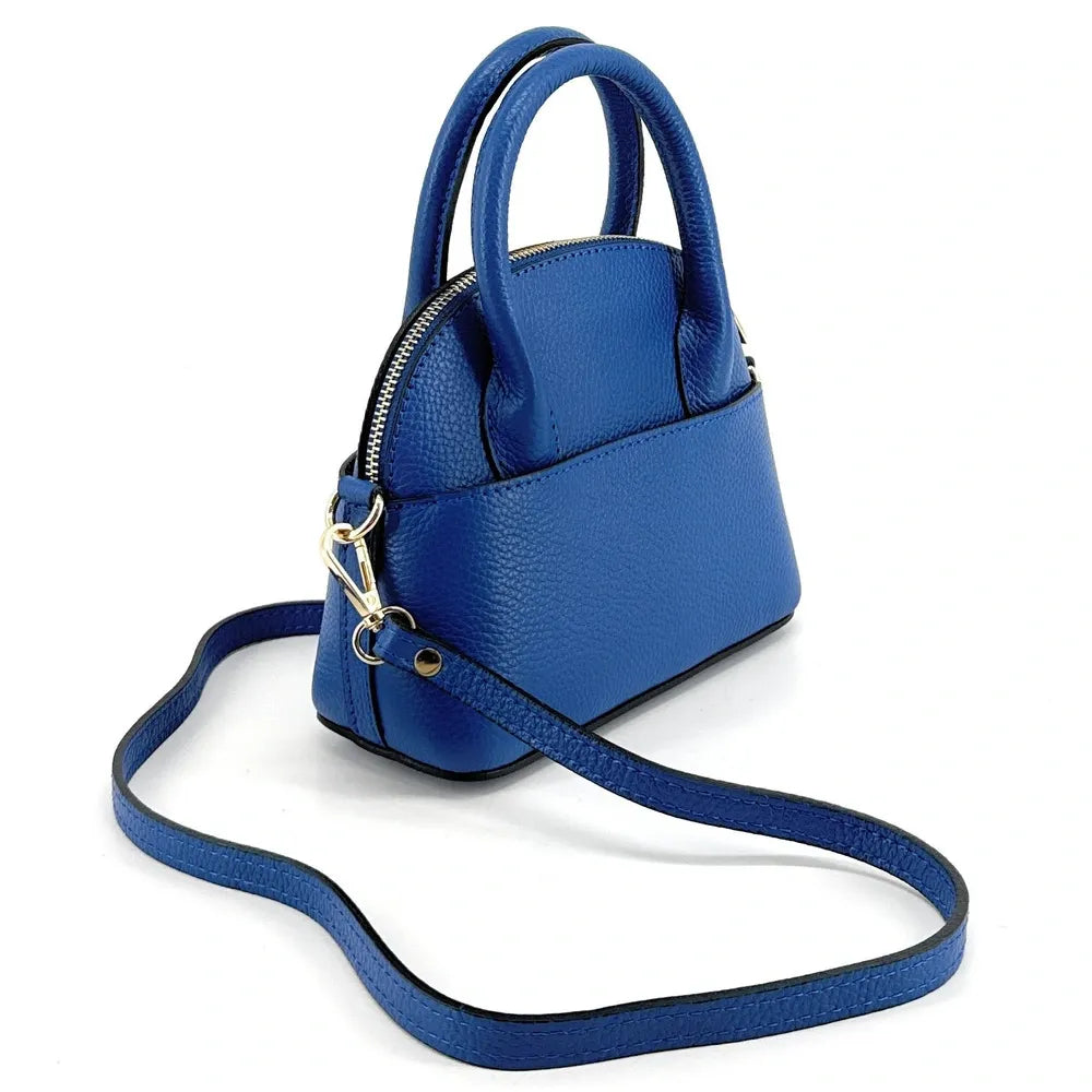 Mini-sac à main en cuir grainé MANOLITA Bleu roi
