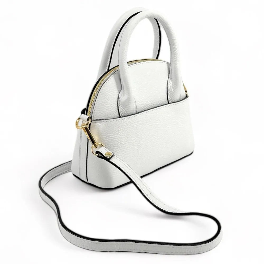 Mini-sac à main en cuir grainé MANOLITA Blanc