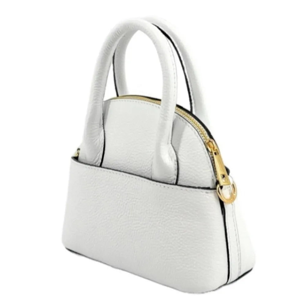 Mini-sac à main en cuir grainé MANOLITA Blanc