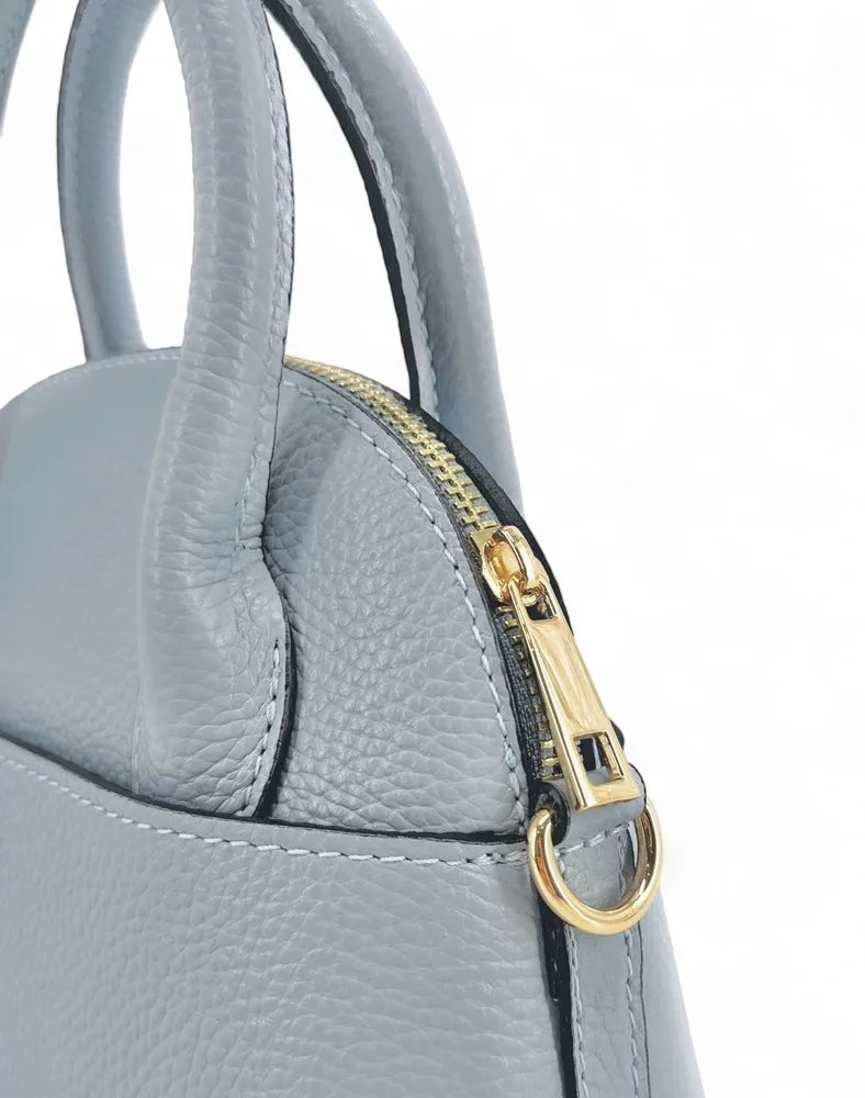 Mini-sac à main en cuir grainé MANOLITA Bleu pastel