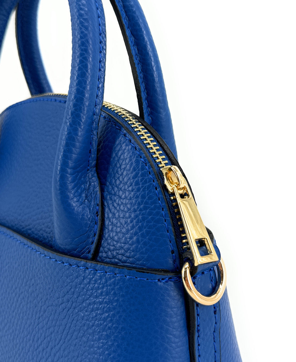 Mini-sac à main en cuir grainé MANOLITA Bleu roi