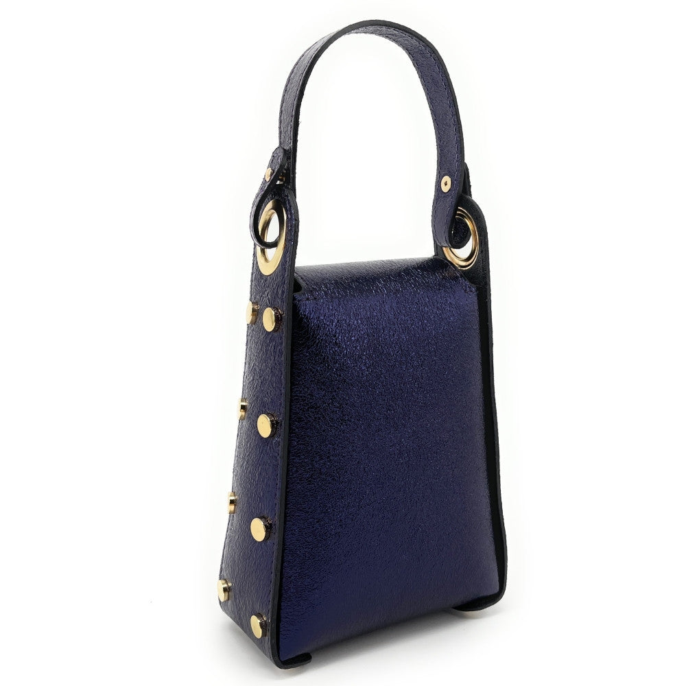 Mini sac à main en cuir irisé BEEZ Améthyste