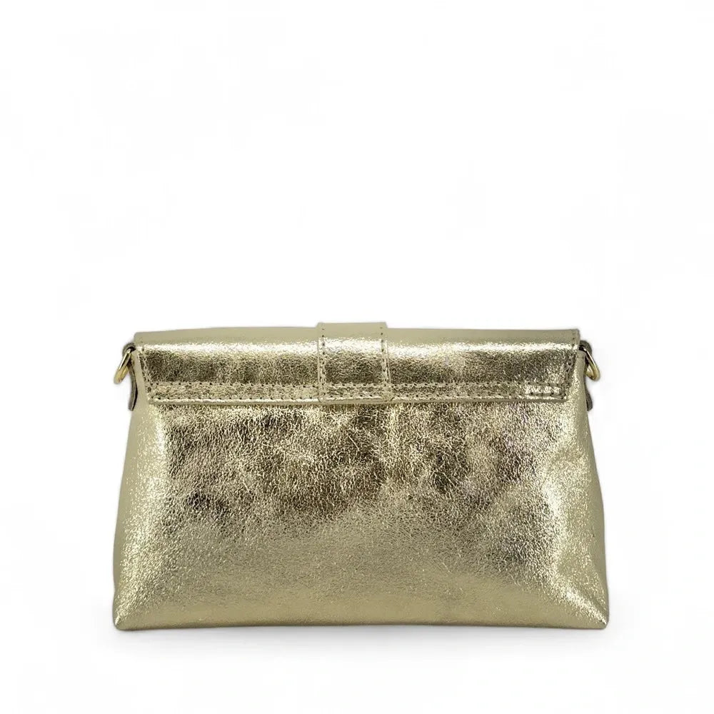 Mini-sac à main en cuir irisé VENEZIA Or pâle