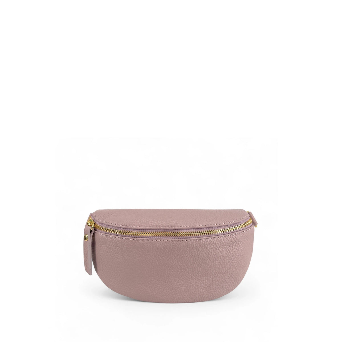 Heuptas van generfd leer LOU-DO met goudkleurige hardware – lila