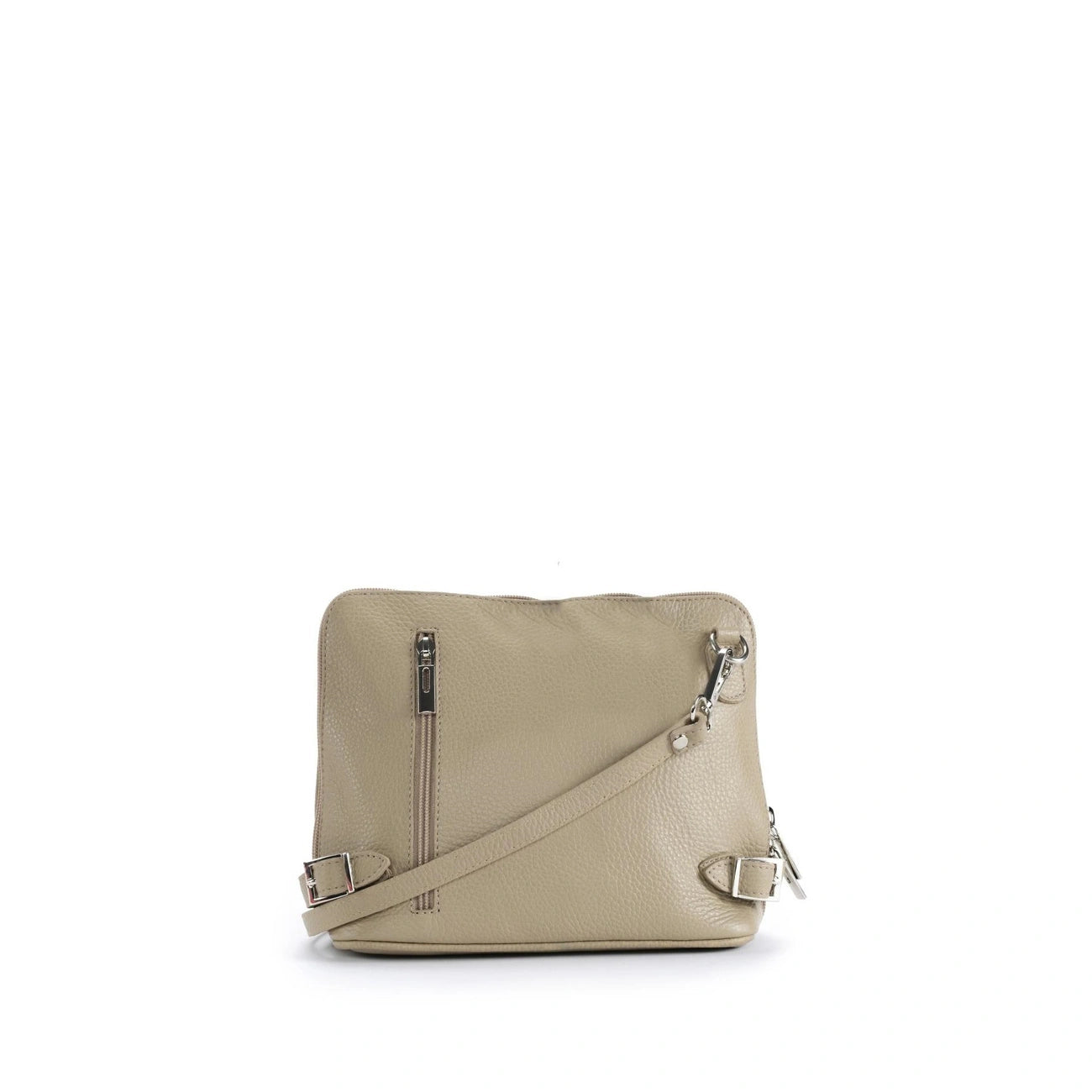 MIA Mini Crossbody Bag in Italian Grained Leather Light Taupe