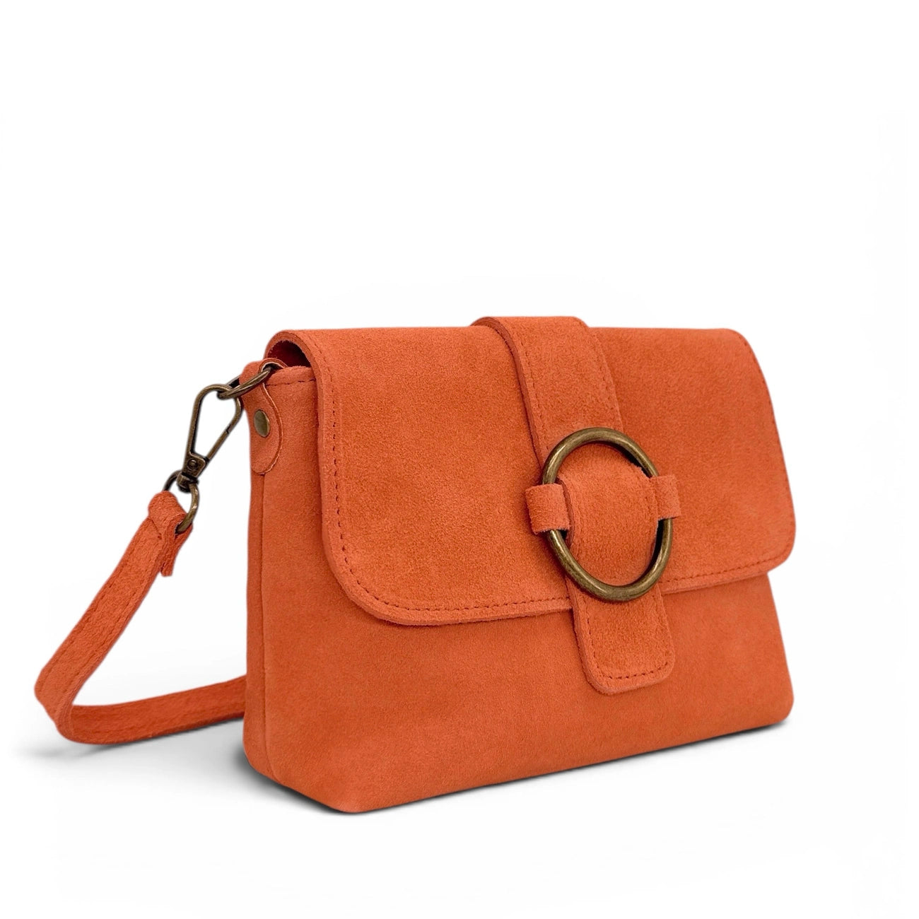 Sac à main en daim VERONE SUEDE Mandarine