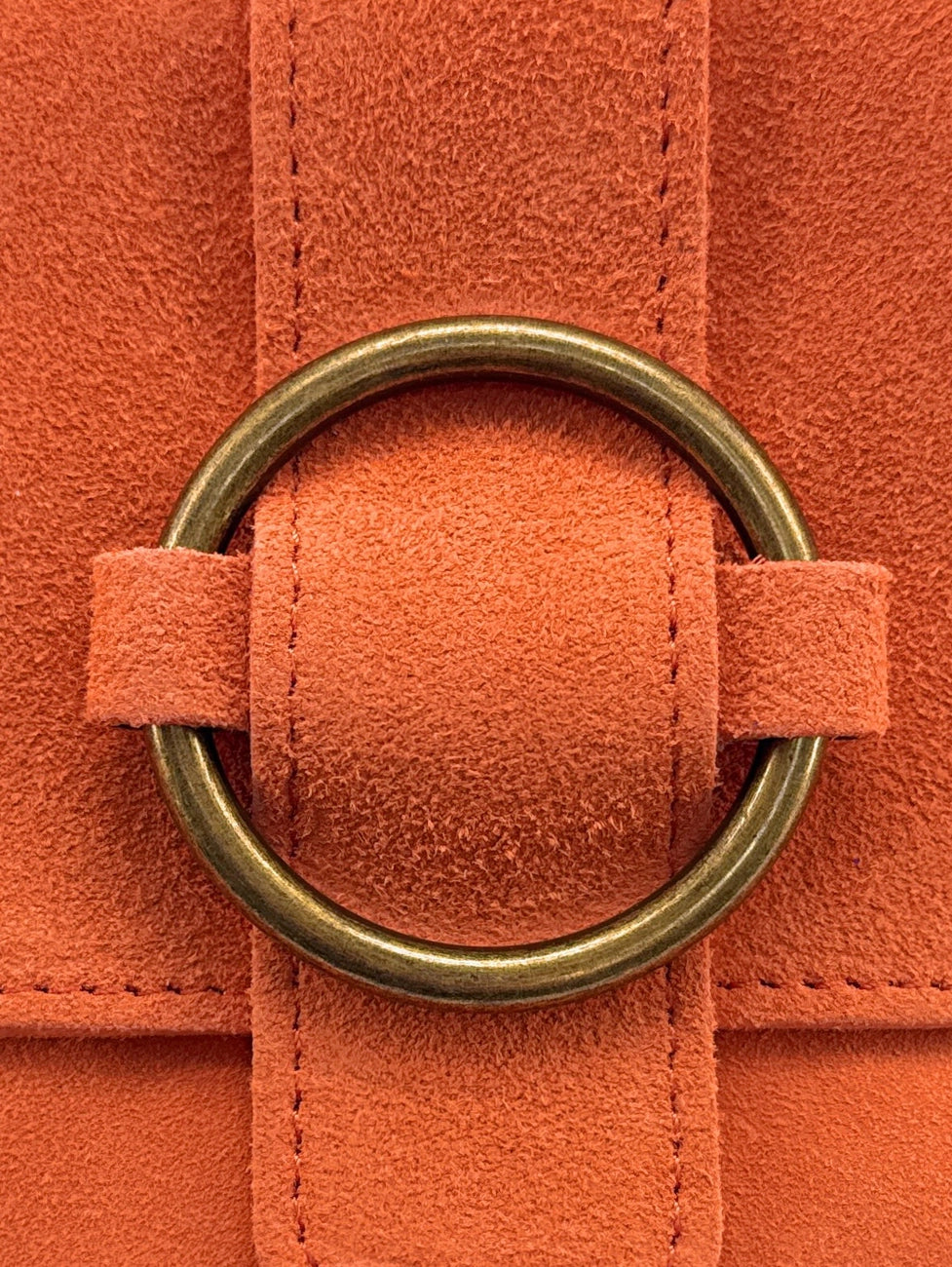 VERONE SUEDE suede handbag, Mandarin