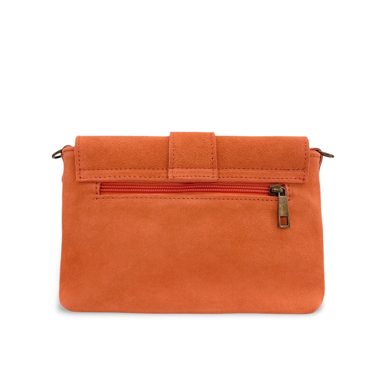 VERONE SUEDE suede handbag, Mandarin