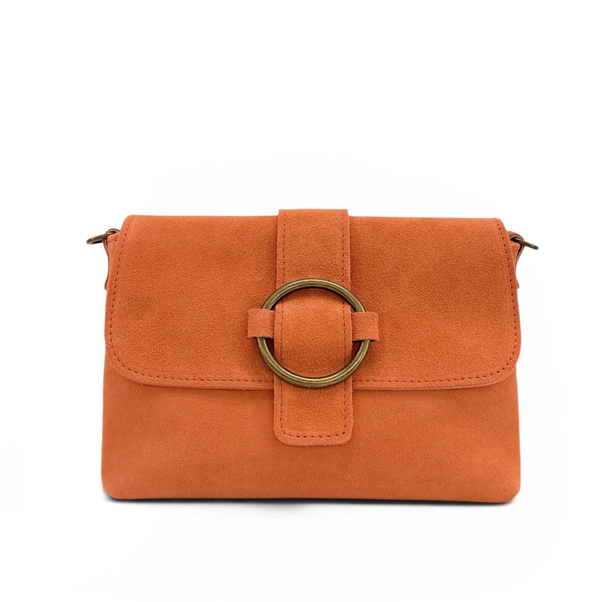 VERONE SUEDE suede handbag, Mandarin