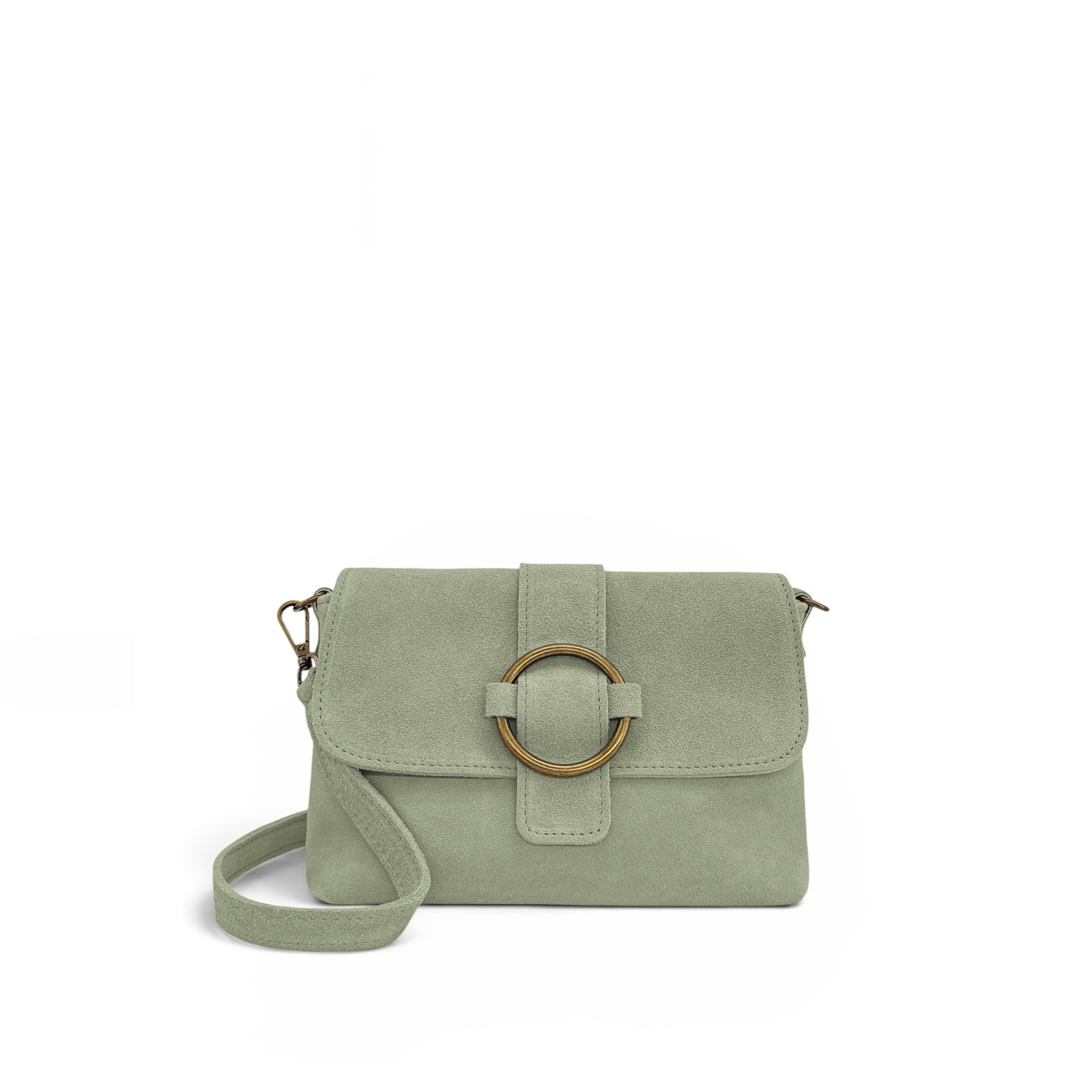 Bolsa main ante VERONE SUEDE Verde almendra