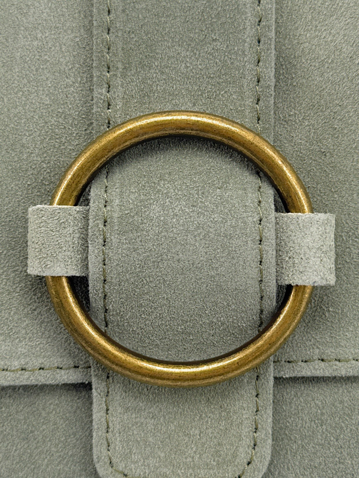 Bolso de mano de ante VERONE SUEDE Verde almendra