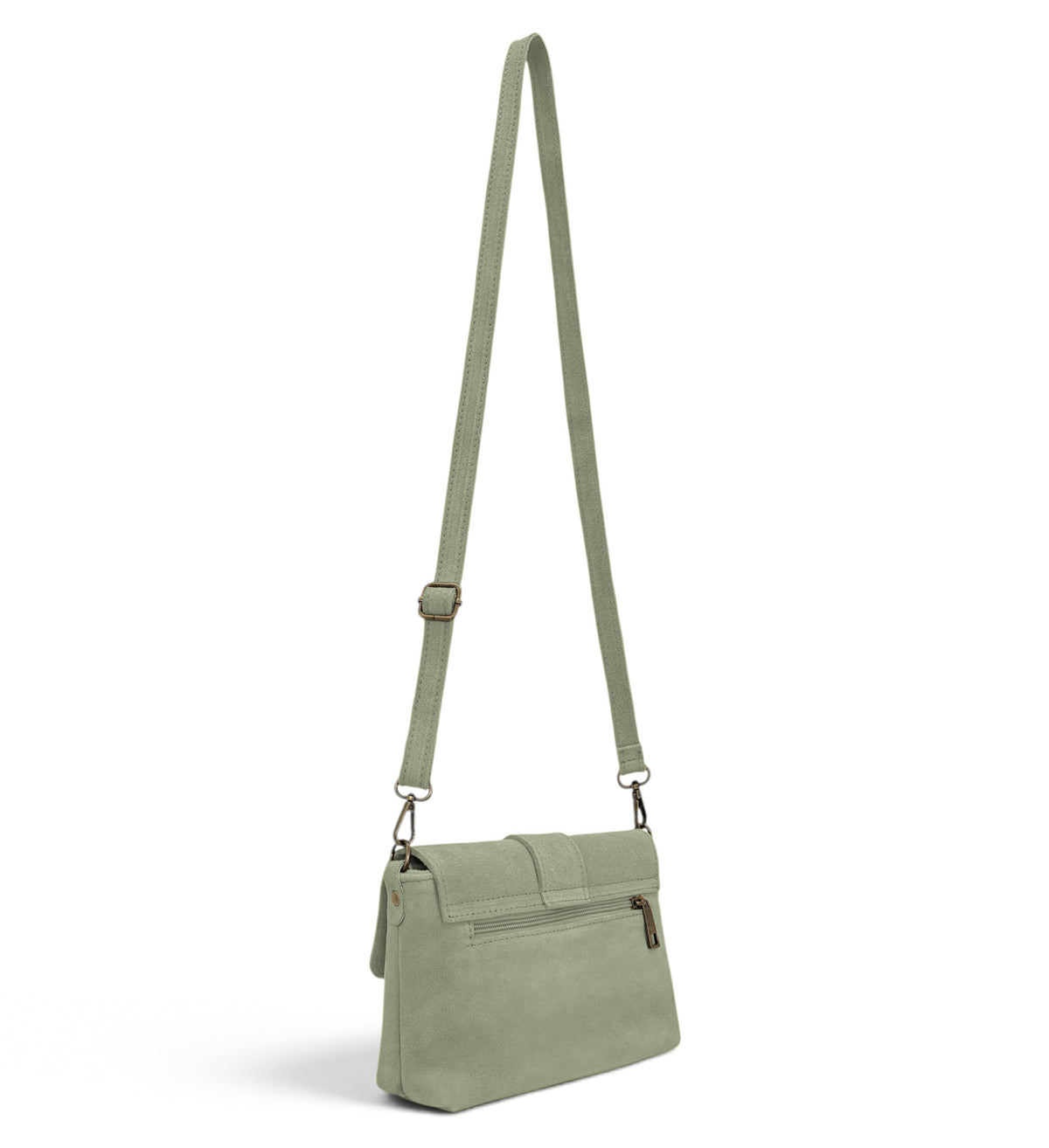 Bolso de mano de ante VERONE SUEDE Verde almendra
