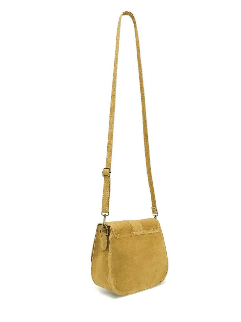 Kuriertasche aus Wildleder ENID Softgelb