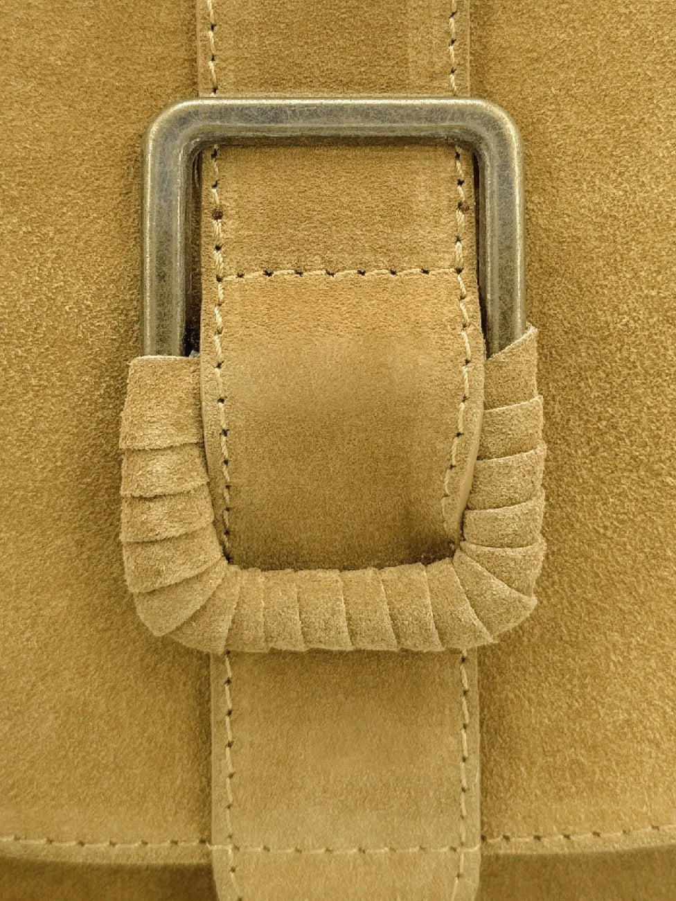 Kuriertasche aus Wildleder ENID Softgelb