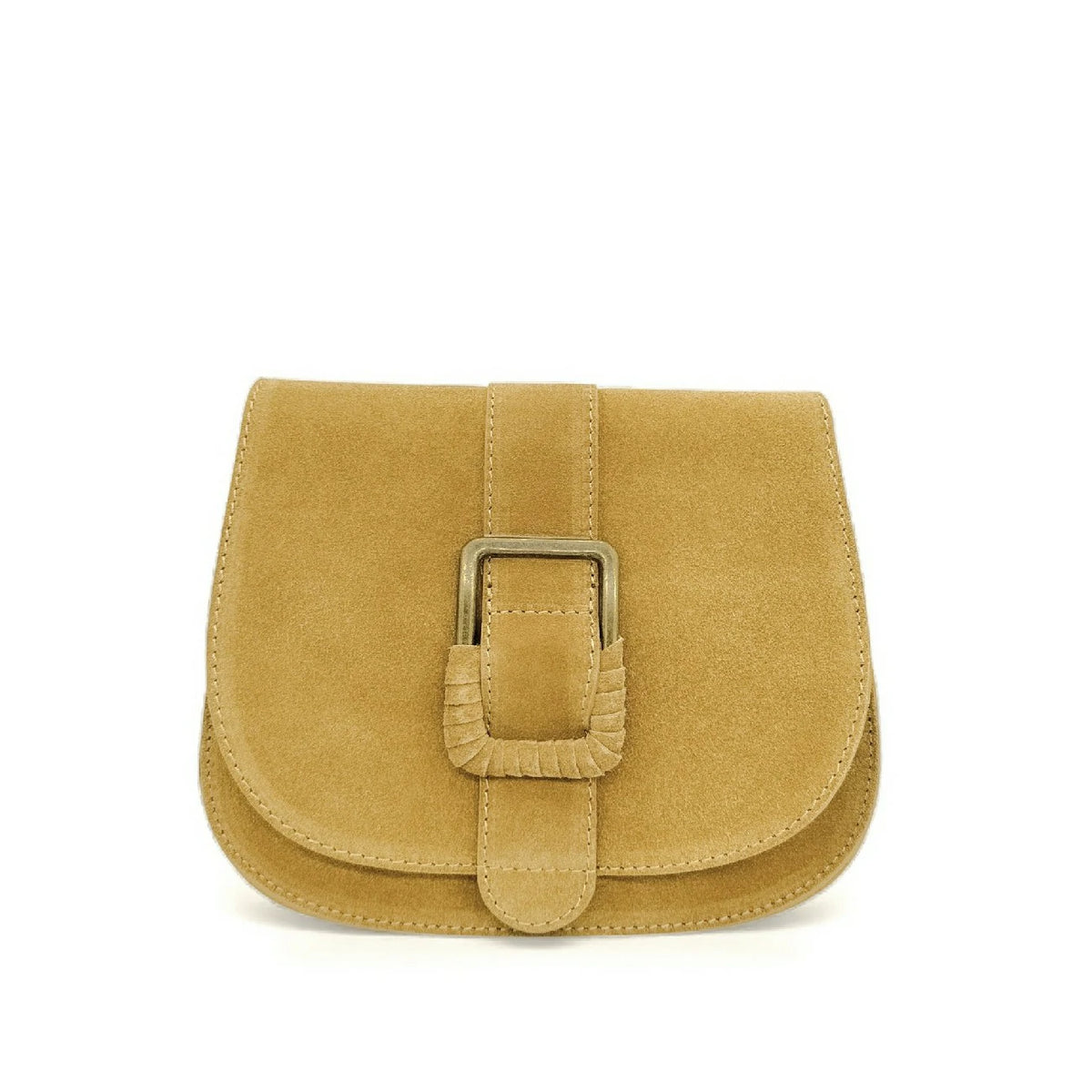 Kuriertasche aus Wildleder ENID Softgelb