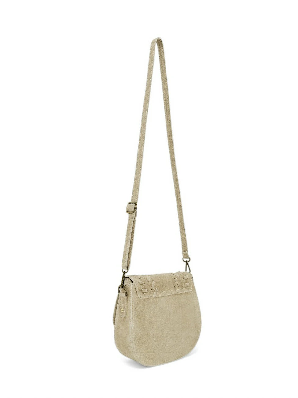 Kuriertasche aus Wildleder SEDONA Cremebeige