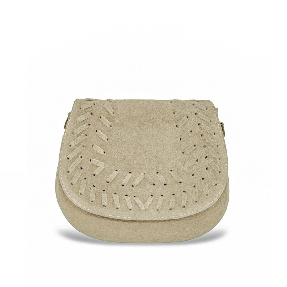 Kuriertasche aus Wildleder SEDONA Cremebeige