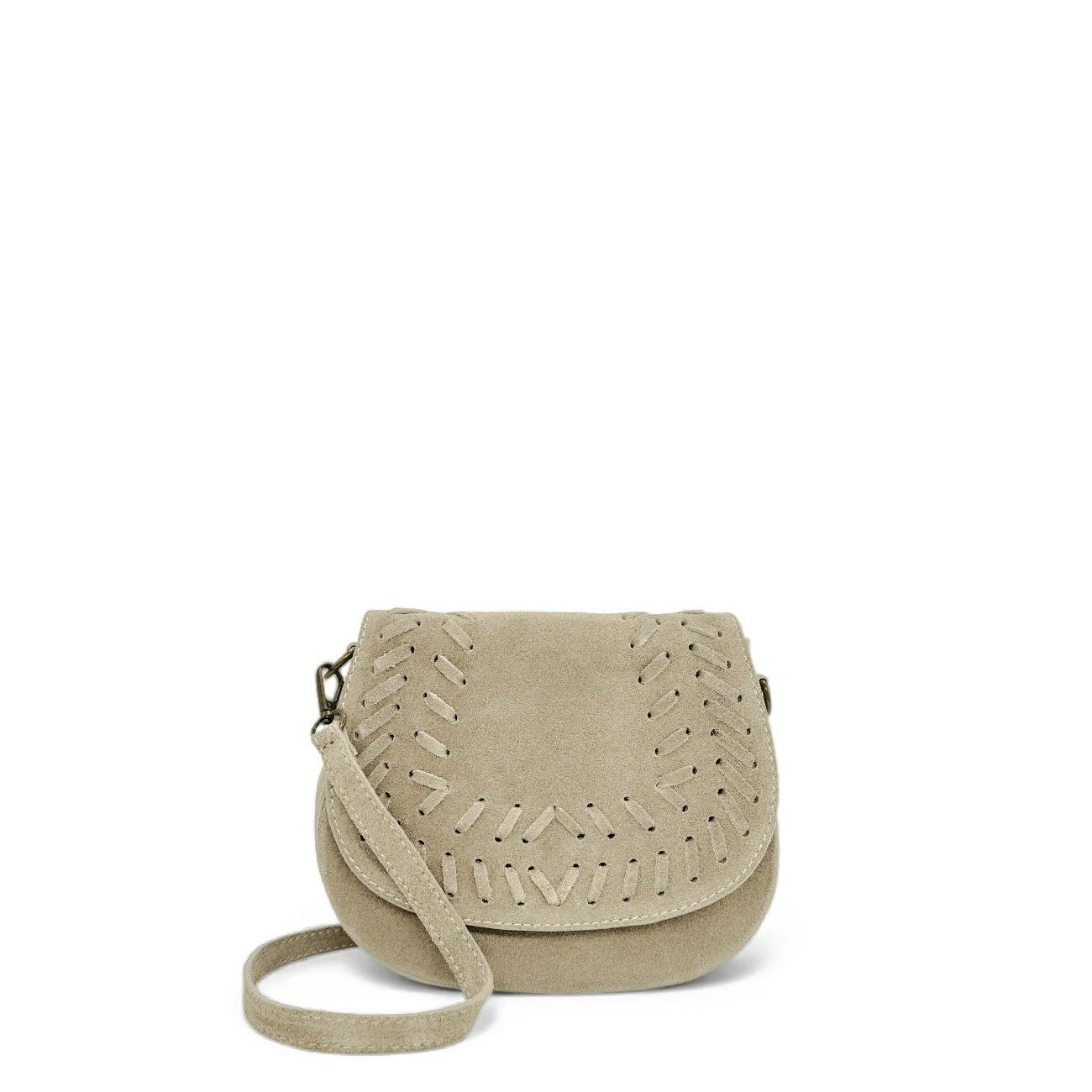Sac besace en cuir daim SEDONA Beige crème