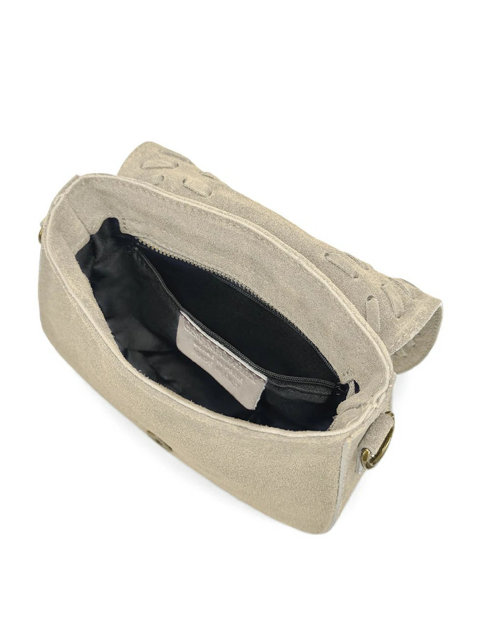 Kuriertasche aus Wildleder SEDONA Cremebeige