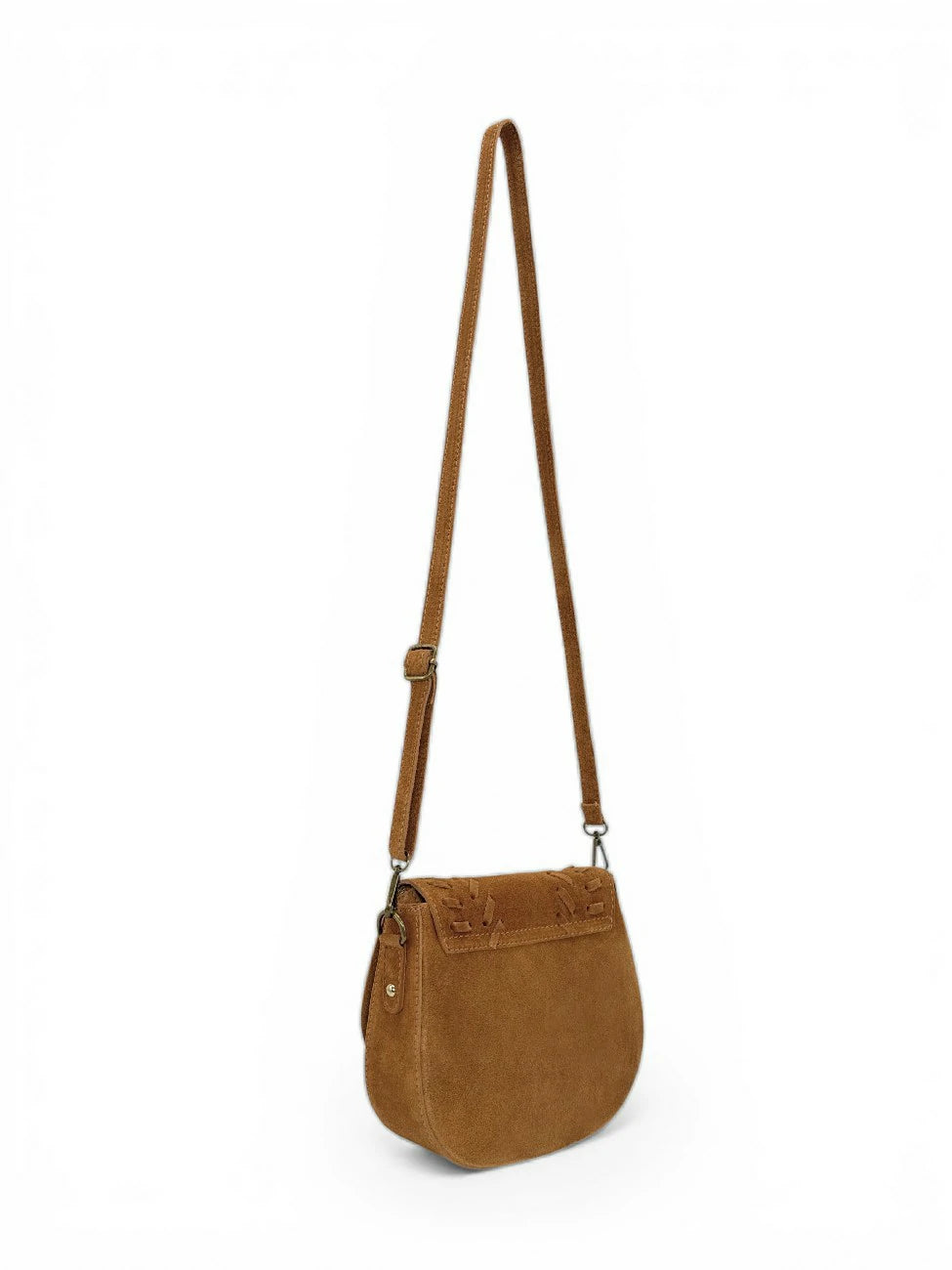 Kuriertasche aus Wildleder SEDONA Camelbraun