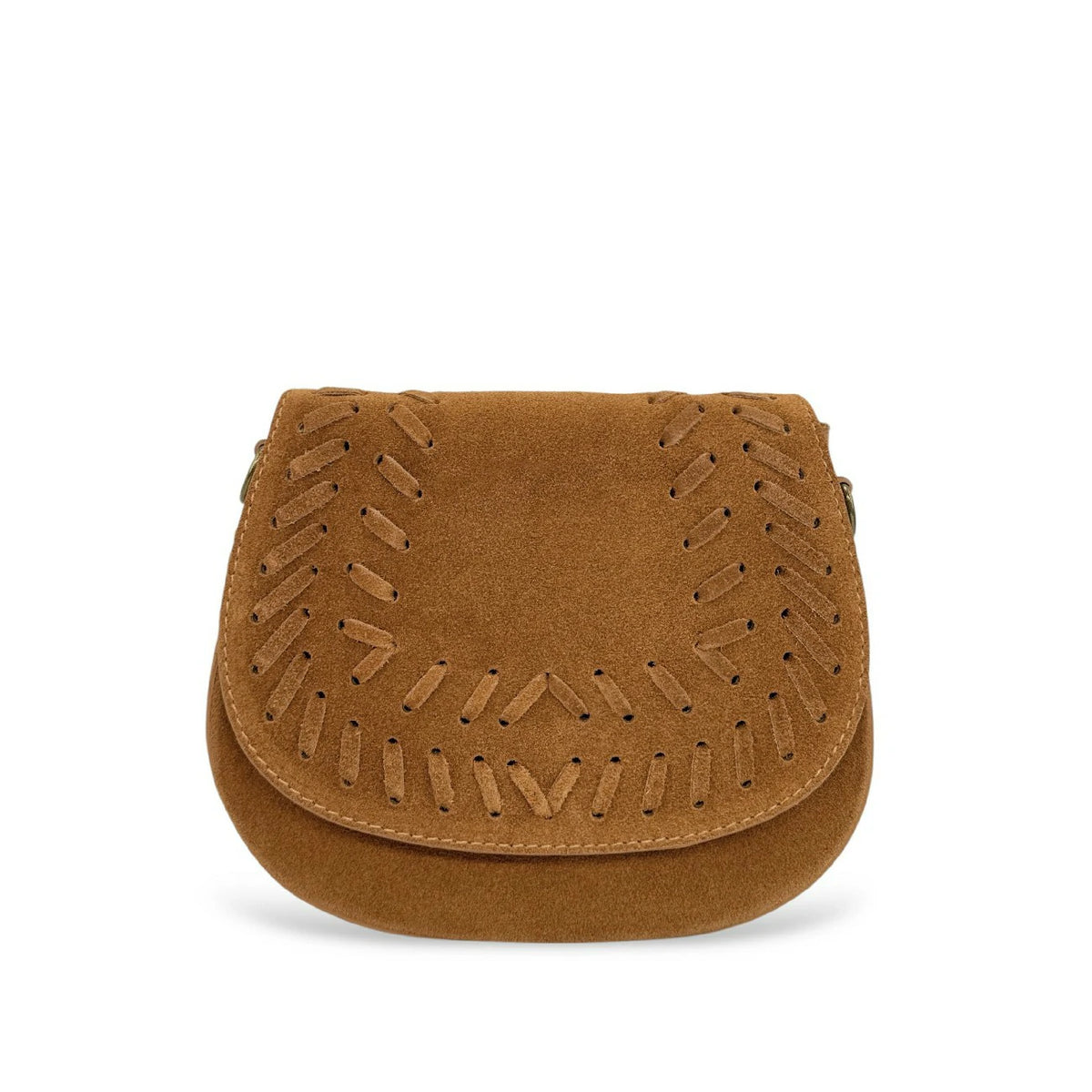 Kuriertasche aus Wildleder SEDONA Camelbraun