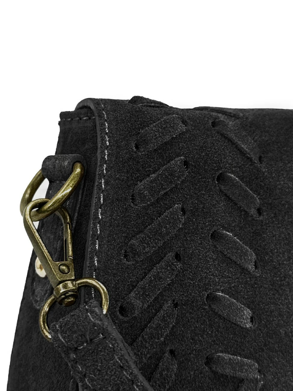 SEDONA Kuriertasche aus Wildleder – Schwarz
