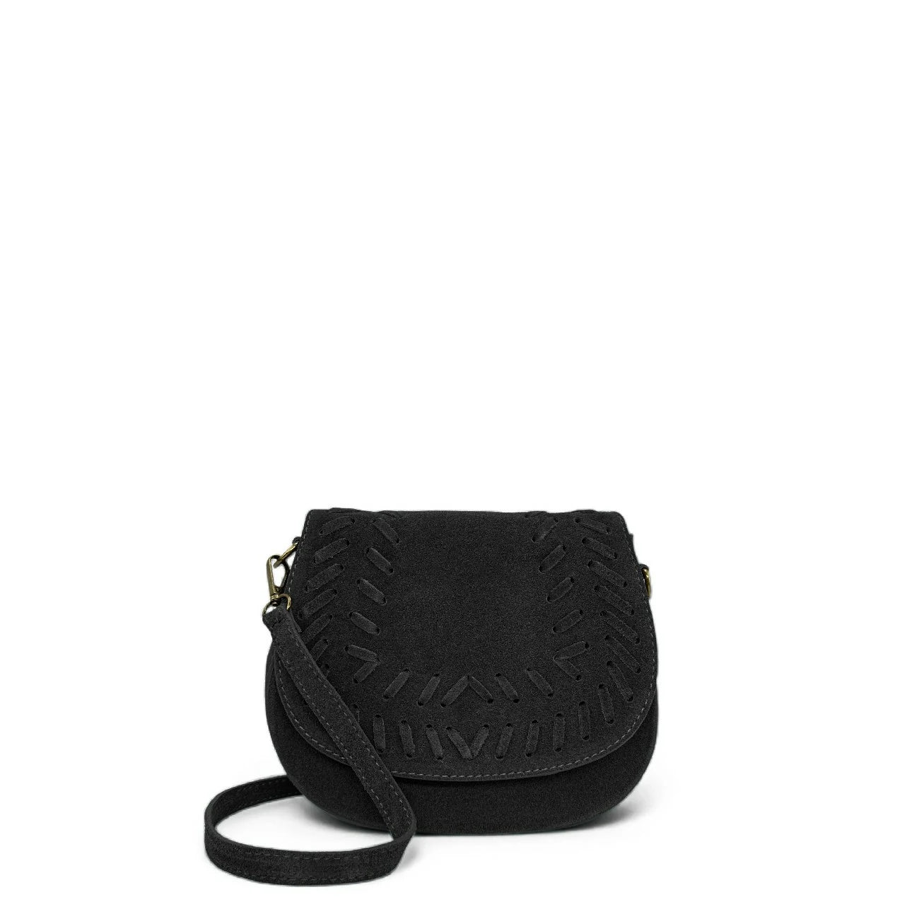 Sac besace en cuir daim SEDONA Noir