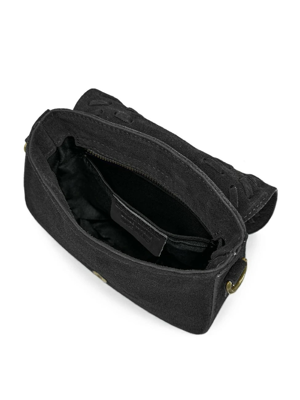 SEDONA Kuriertasche aus Wildleder – Schwarz