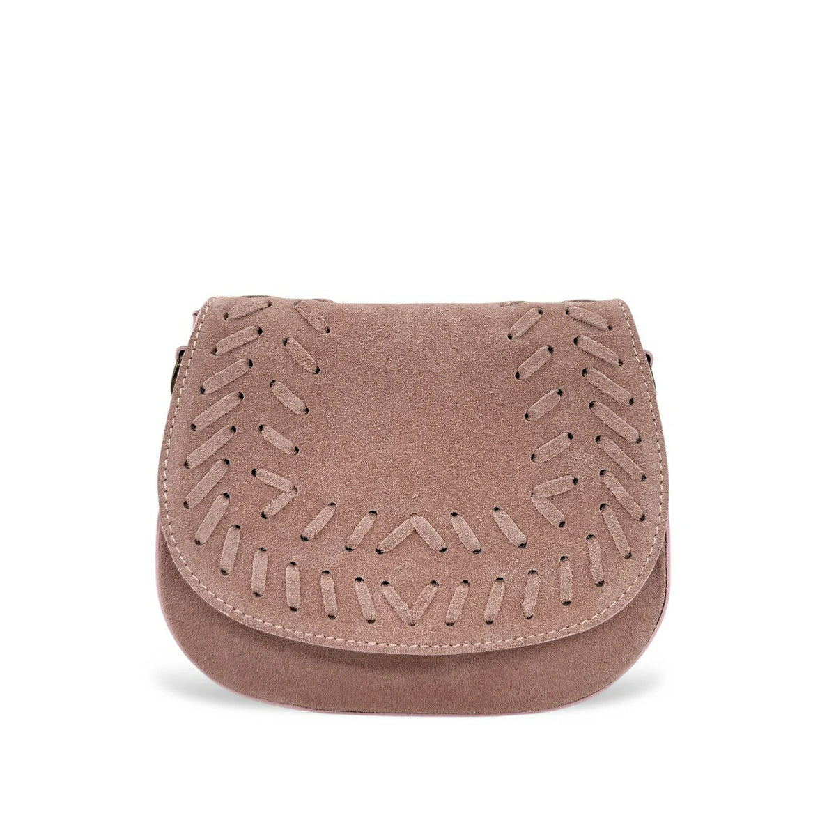 Umhängetasche aus Wildleder SEDONA Pastellrosa