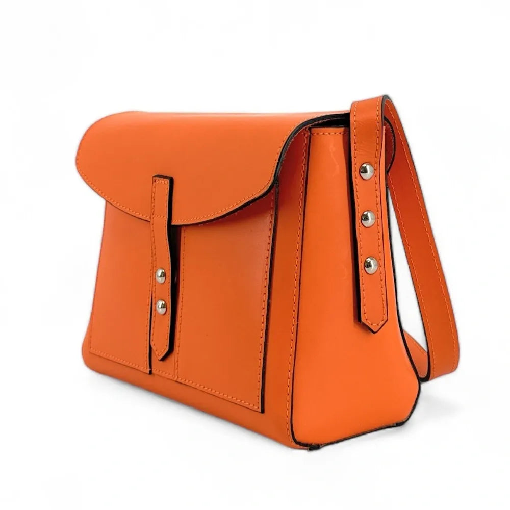 Sac besace en cuir lisse OTHELLO Orange