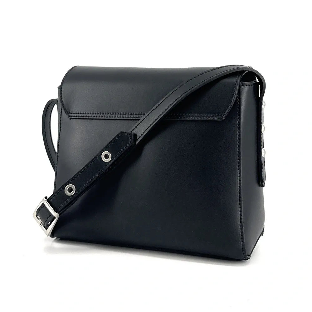 Sac besace en cuir lisse OTHELLO Noir