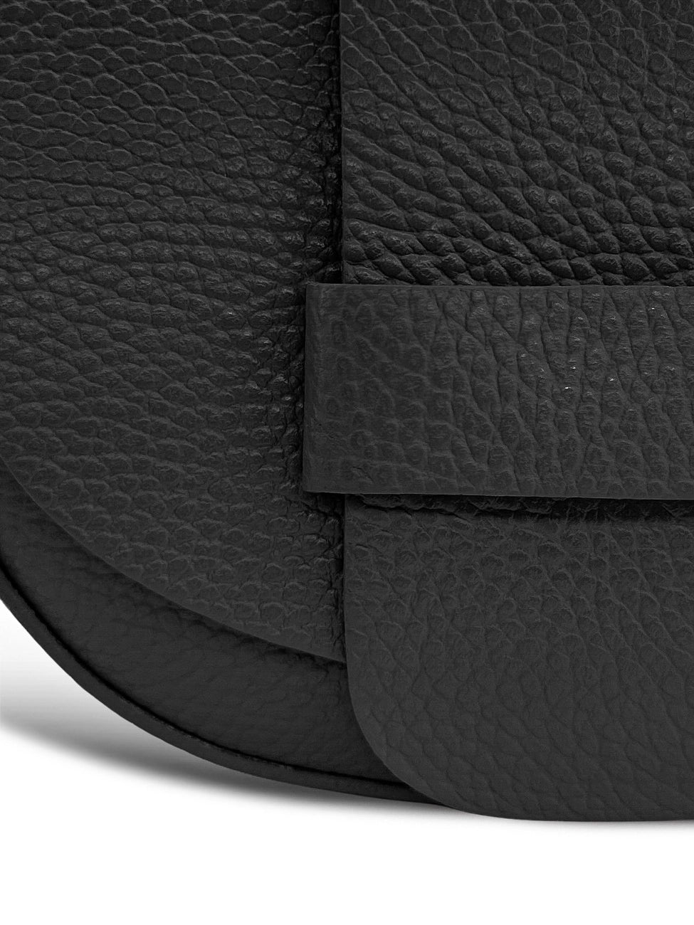 Mini-Kuriertasche aus genarbtem Leder LOLLY Schwarz