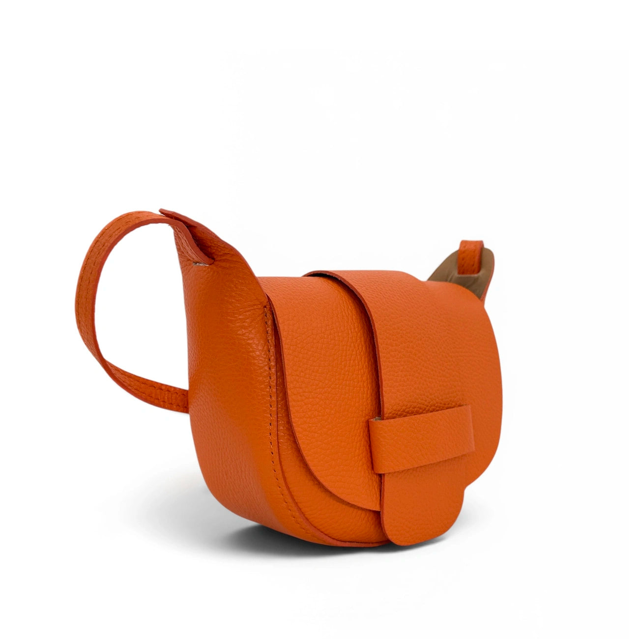Mini sac besace en cuir grainé LOLLY Orange