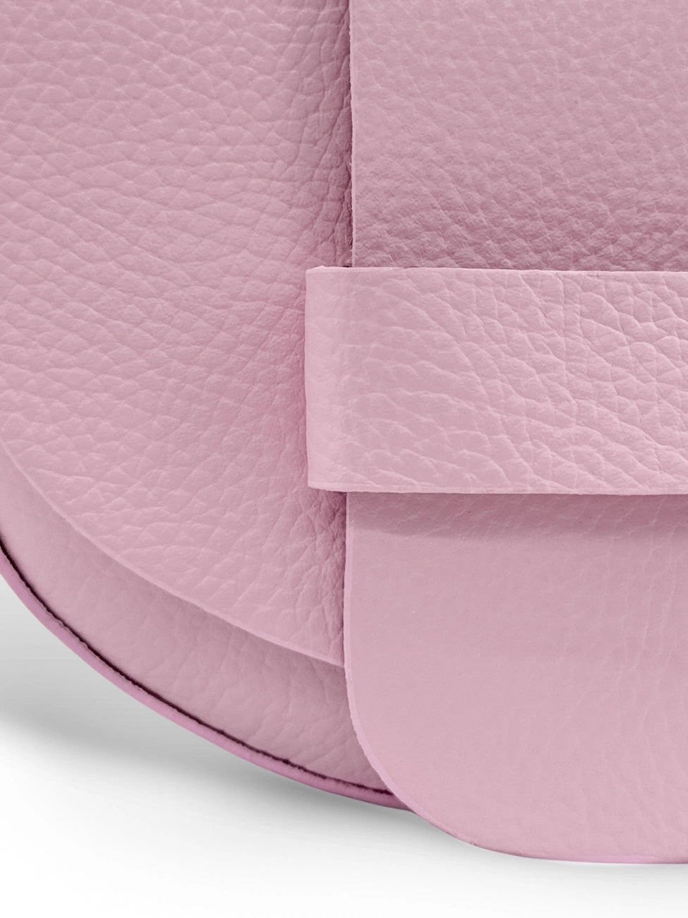 Mini-Kuriertasche aus genarbtem Leder LOLLY Pastellrosa