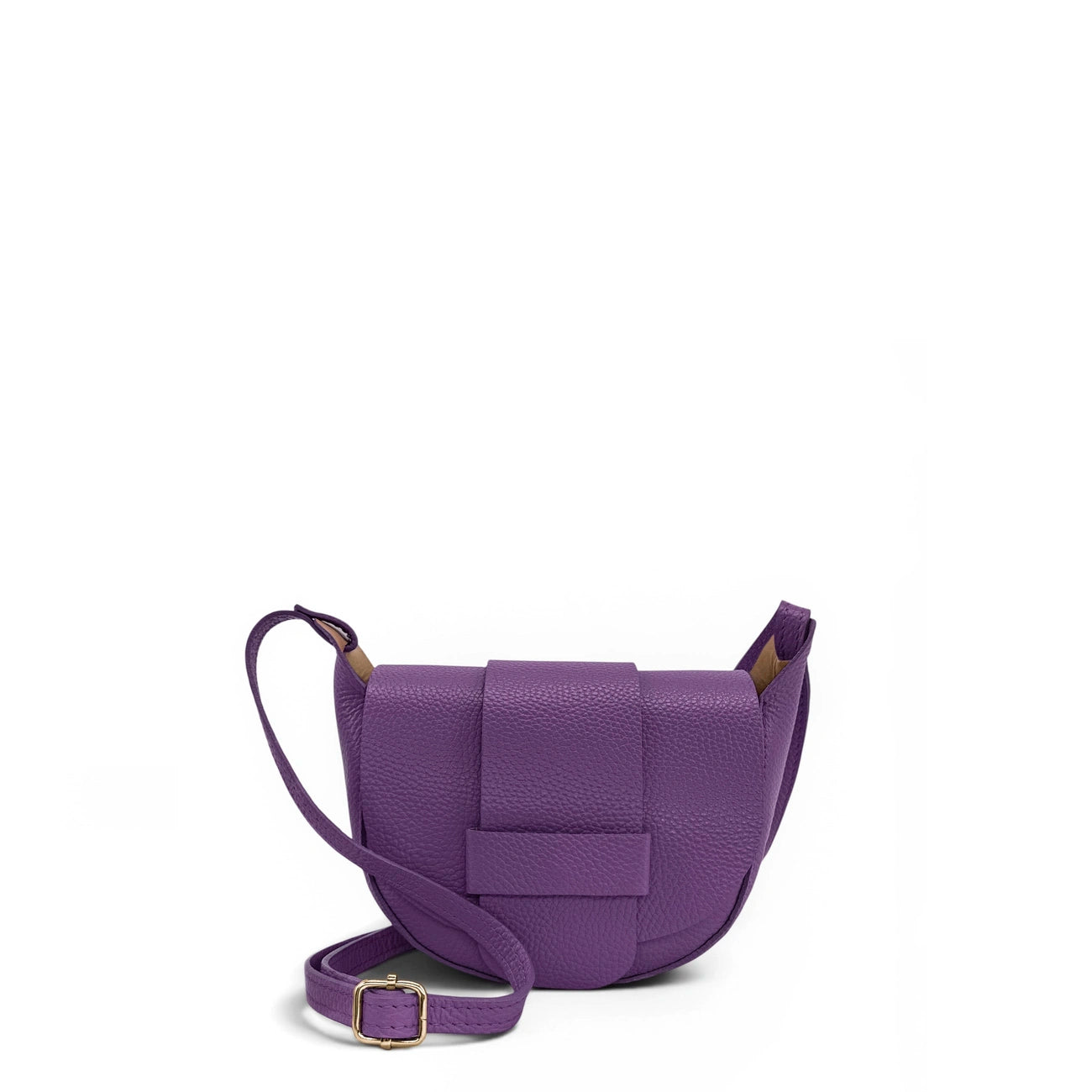Mini sac besace en cuir grainé LOLLY Violet