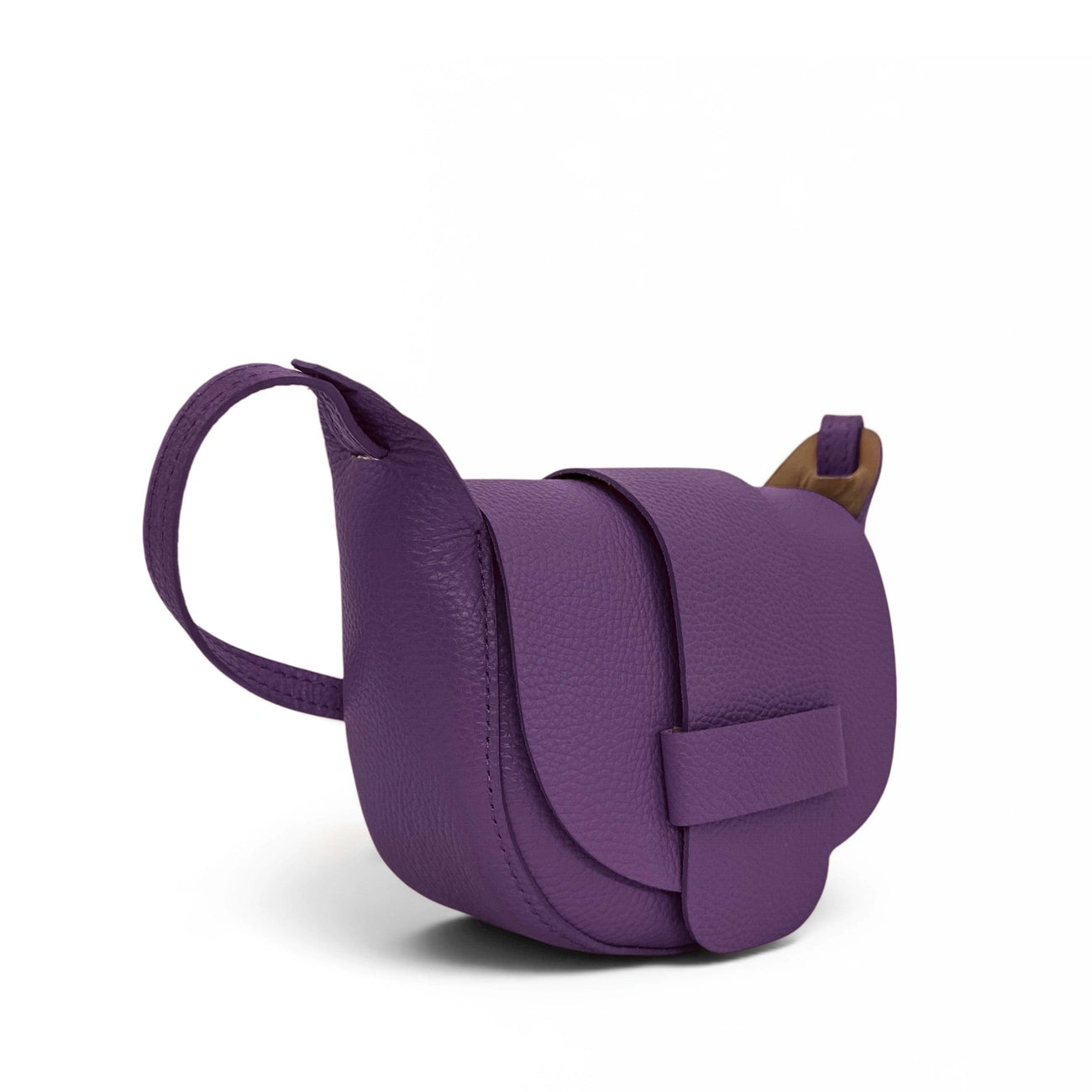 Mini sac besace en cuir grainé LOLLY Violet