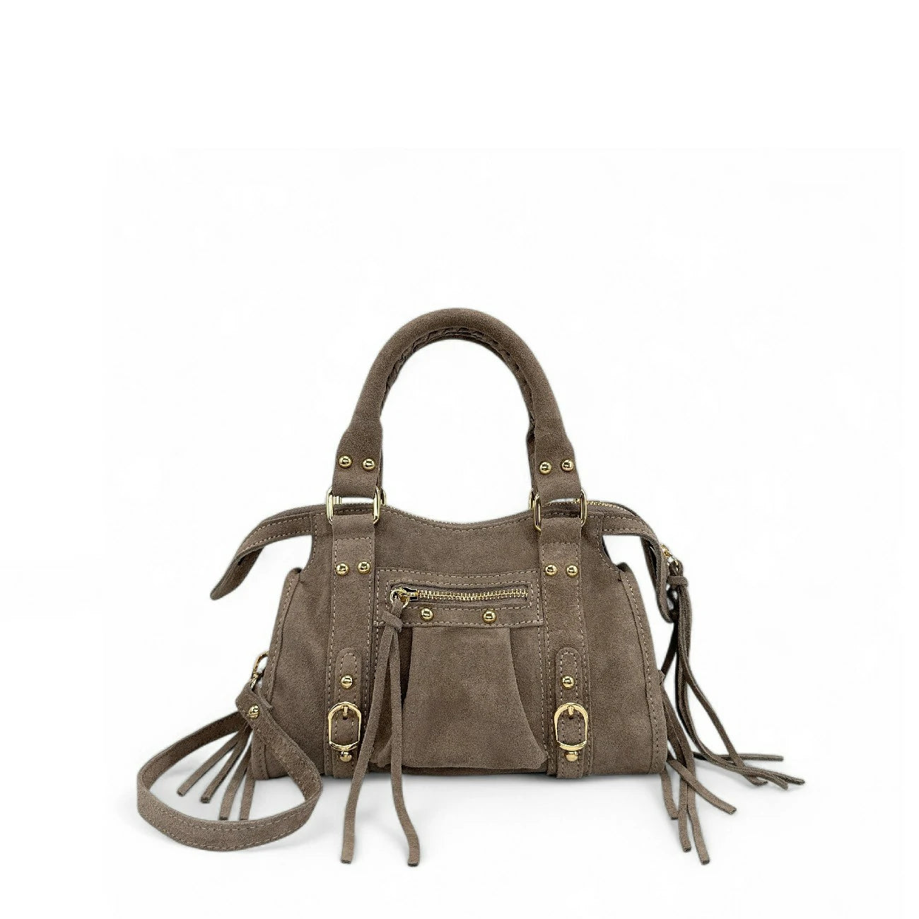 Mini-Sac in pelle scamosciata STORM SUEDE NANO Pistacchio verde