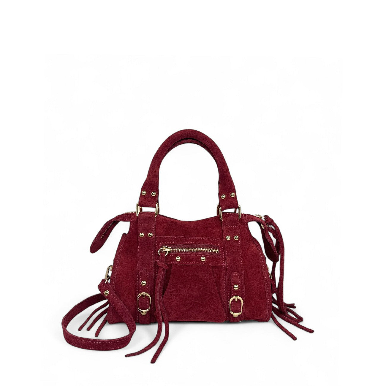 Mini-sac en daim STORM SUEDE NANO Rouge bordeaux