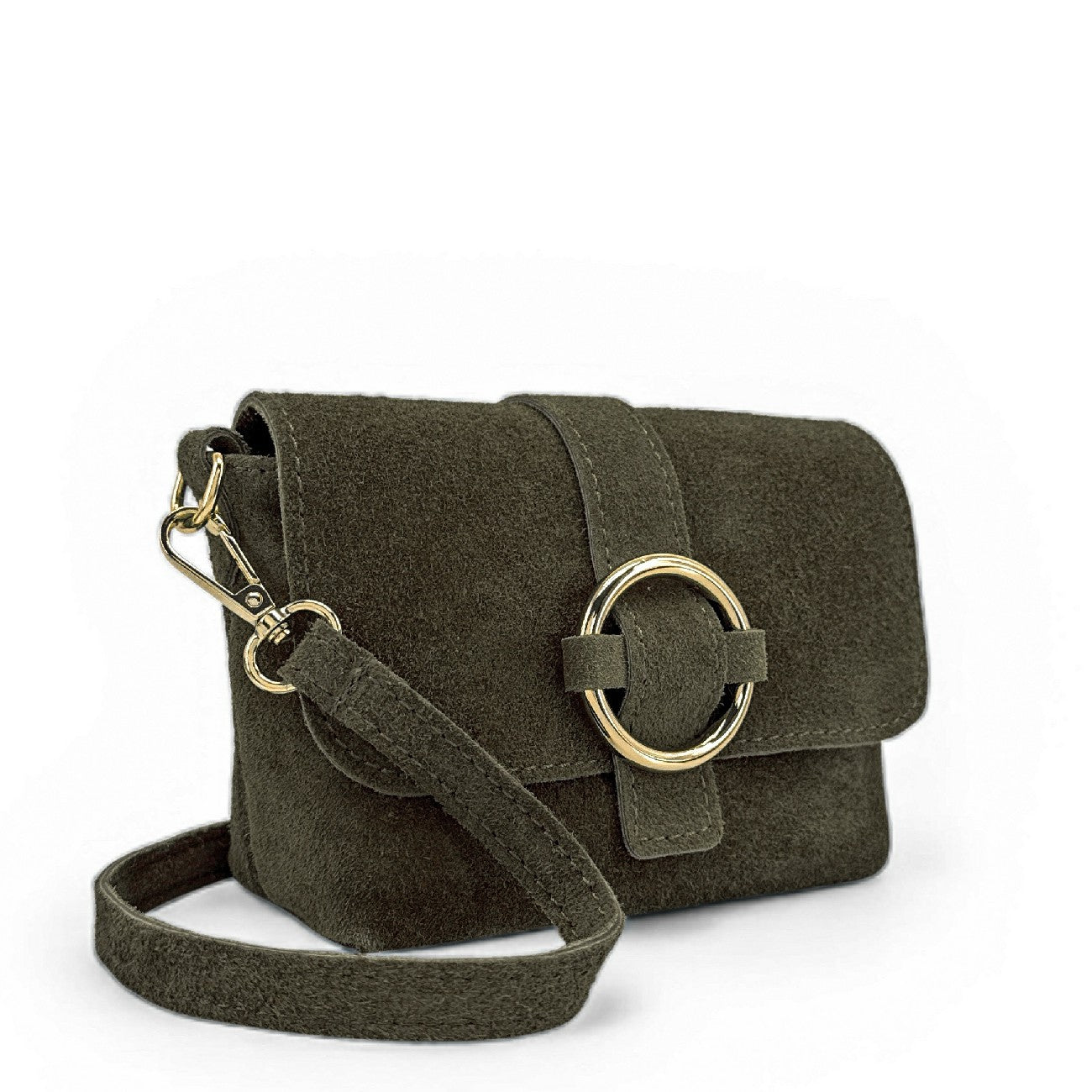 Bag main suede VERONE SUEDE Almond green