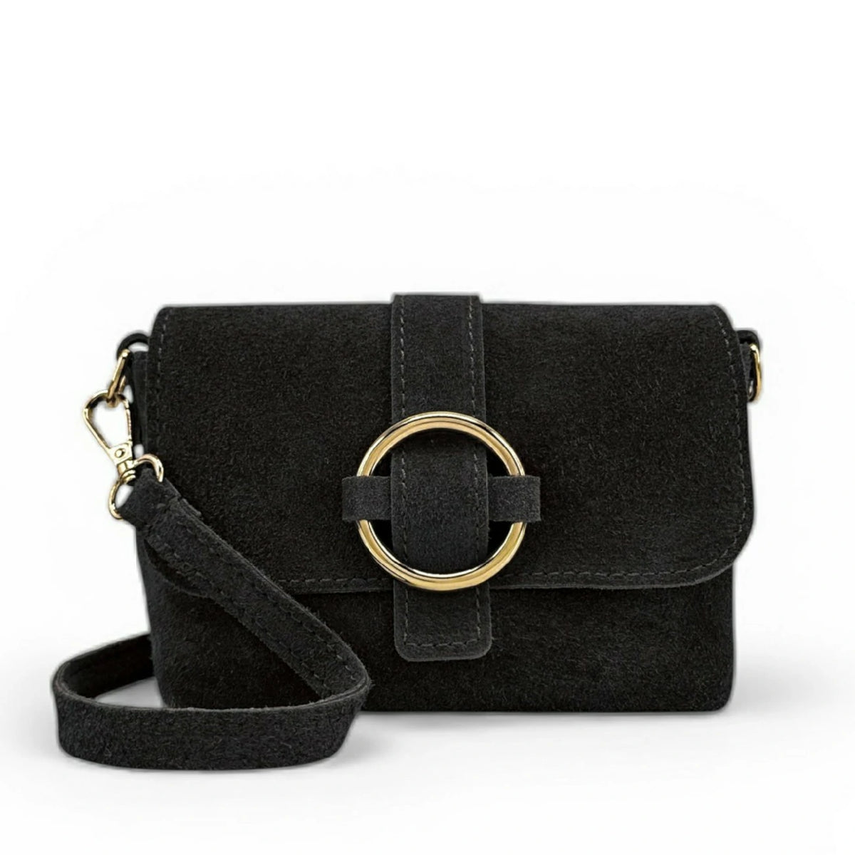 Micro borsa in pelle scamosciata BERLINGOT SUEDE Nero
