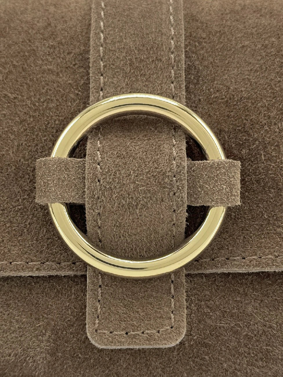 Mini-Tasche aus Wildleder BERLINGOT SUEDE Dunkeltaupe