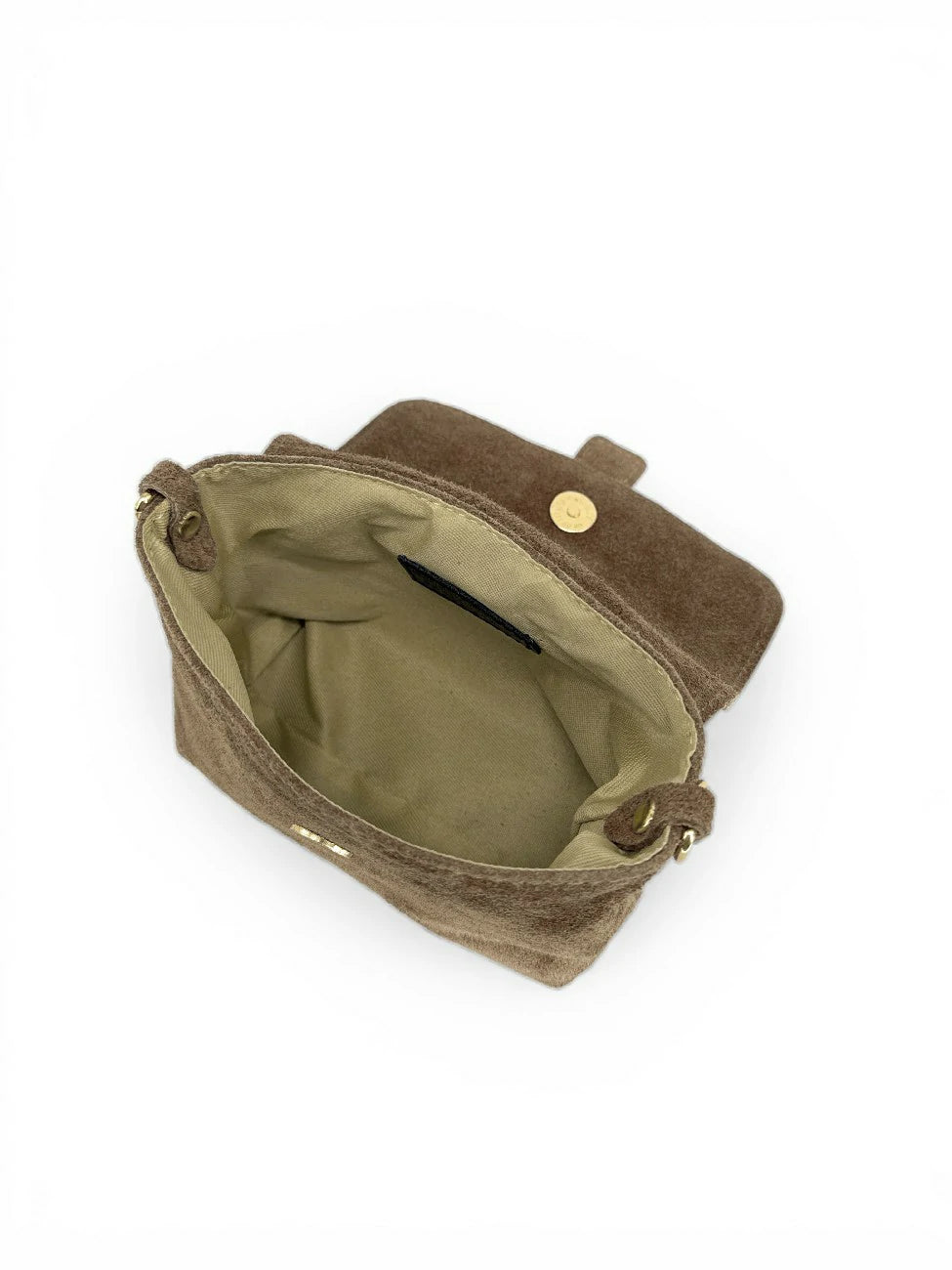 Mini-Tasche aus Wildleder BERLINGOT SUEDE Dunkeltaupe