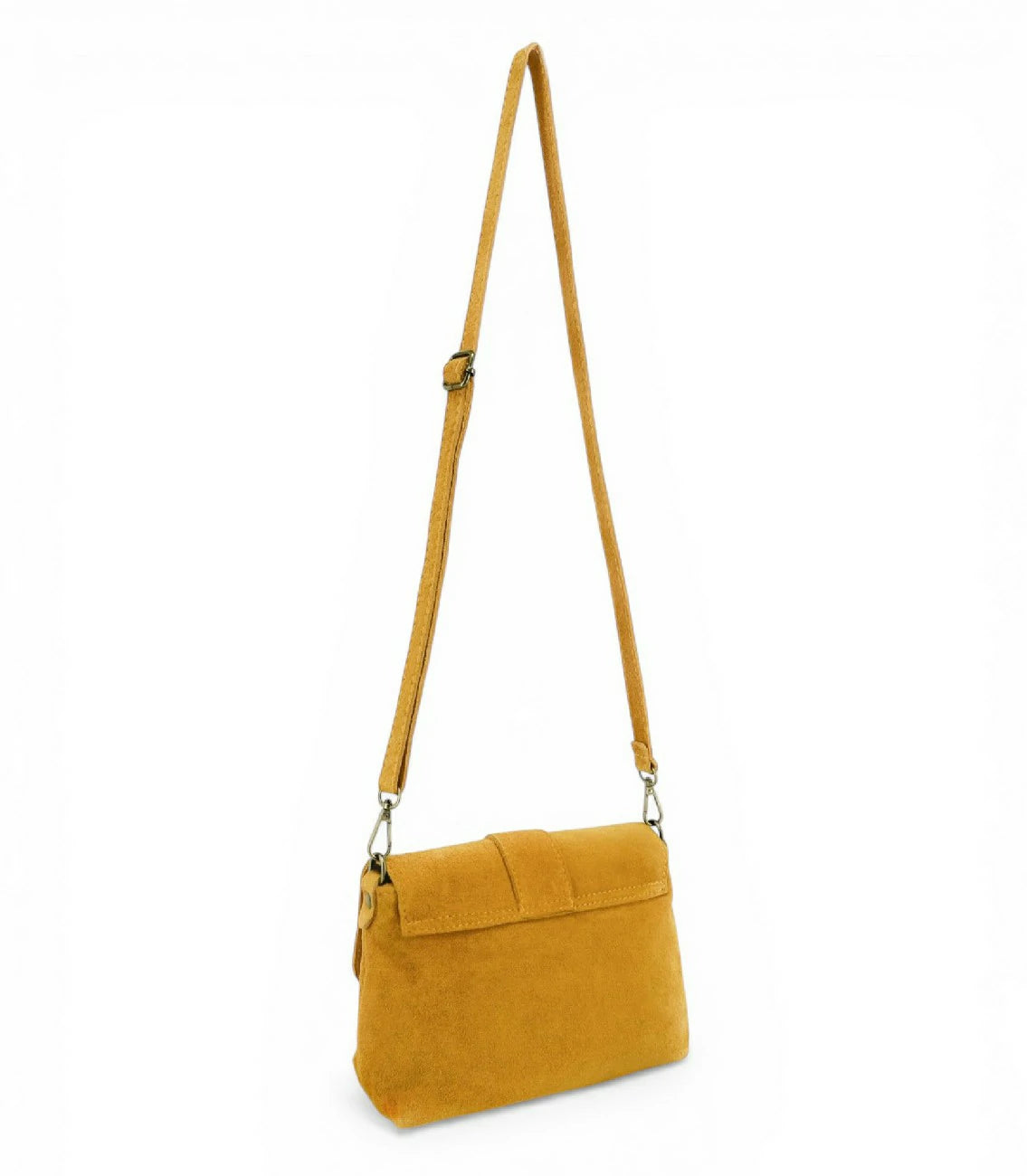 Handtasche aus Wildleder VERONE SUEDE Senfgelb